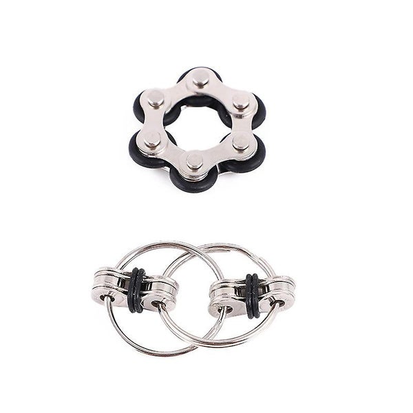 Bike Chain Fidget Toy Set Six Roller Chain And Flippy Key Chain For Adhd Add Carousel 5
