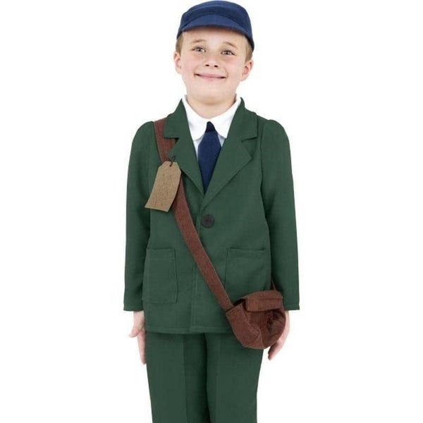 World War Ii Evacuee Boy Costume Kids Green Carousel 1