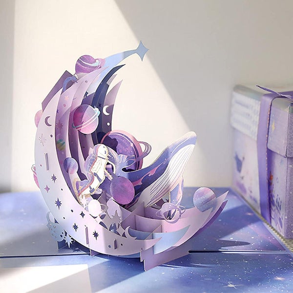 3d Three-dimensional Greeting Card Folding Diy Birthday Thank You Letter Handw Carousel 2