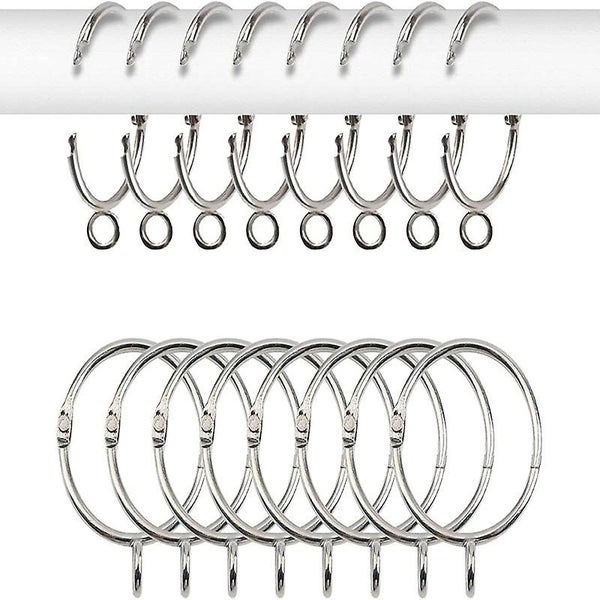 16 Pack 4cm Inner Diameter Metal Open Curtain Rings With Decorative Window Gro Carousel 1