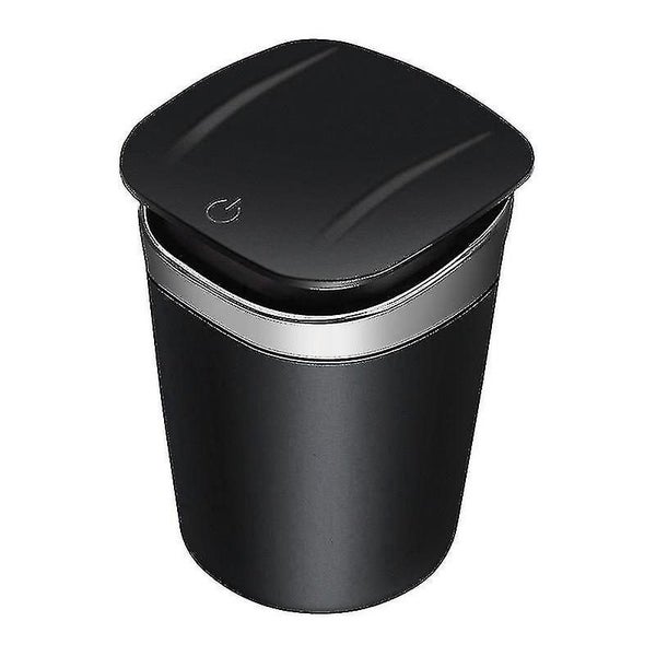 Portable Car Ashtray Blue Led Garbage Mini Storage Cup black+silver Portabl Carousel 1