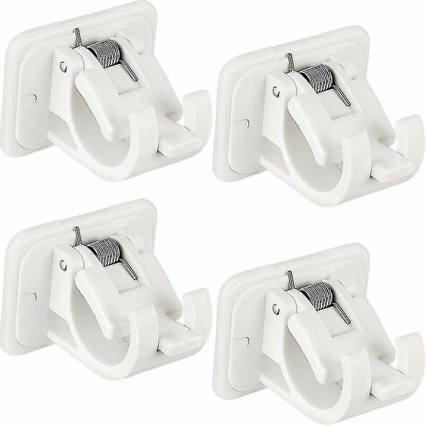 4pcs Self Adhesive Curtain Rod Holder Curtain Hook Holder Fixed Rod Carousel 1