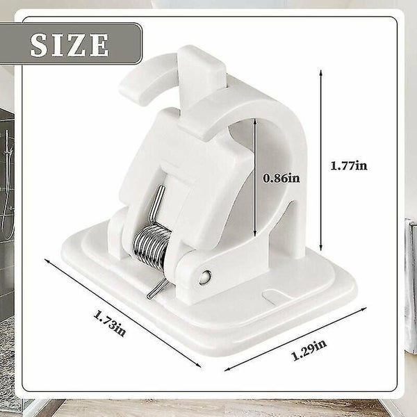 4pcs Self Adhesive Curtain Rod Holder Curtain Hook Holder Fixed Rod Carousel 2