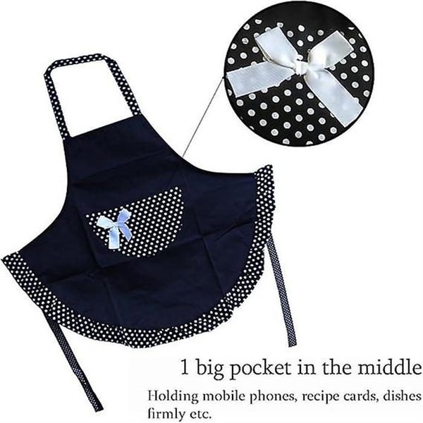 Apron Kitchen Baking Apron Retro Women's Apron Apron Ruffle Black Sexy Cute Pe Carousel 3