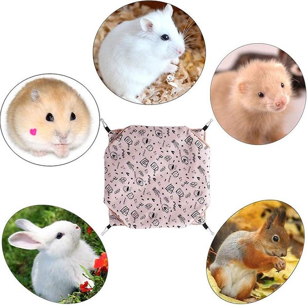 Small Animal Hammock 2 Layers Pet Hammock Soft Warm Bunk Hammock Hanging Bed Carousel 5