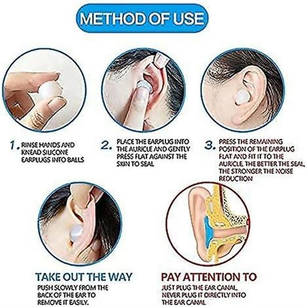 12pcs Soft Silicone Moldable Earplugs Reusable Noise Canceling Earplugs Suit Carousel 2