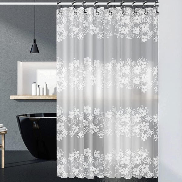 Waterproof Shower Curtain Eva [anti-mildew] [weighted Hem] Stylish Shower Cur Carousel 1