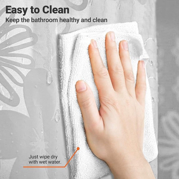 Waterproof Shower Curtain Eva [anti-mildew] [weighted Hem] Stylish Shower Cur Carousel 5