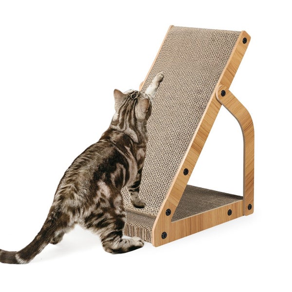Pawz Cat Scratcher Scratching Board Corrugated Cardboard Scratch Bed Toy Pad Mat Carousel 1