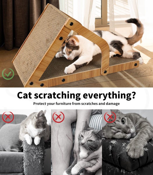 Pawz Cat Scratcher Scratching Board Corrugated Cardboard Scratch Bed Toy Pad Mat Carousel 2