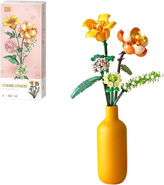 Flower Bouquet Building Blocks 456 Pieces Moc Mini Flower Artificial Flower C Carousel 1