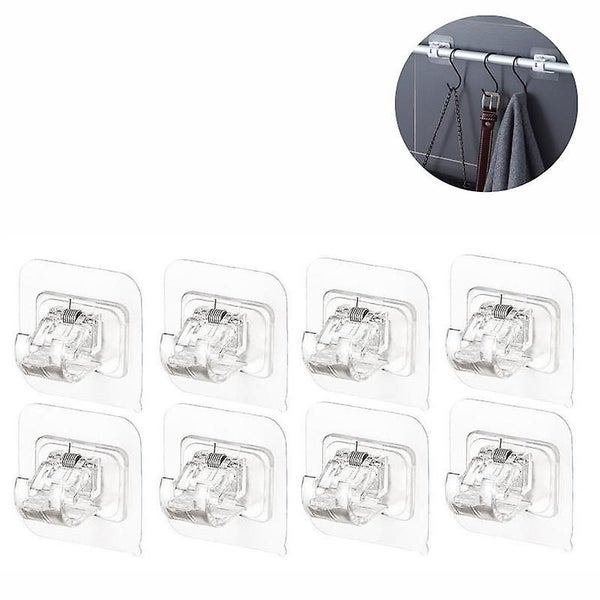 8pcs Curtain Rod Holder No Drilling Adhesive Curtain Rod Holder Hook 3m No D Carousel 1