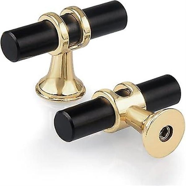 2pcs Single Hole Kitchen Cabinet Handle black Gold Cabinet Door T-shaped Ha Carousel 1
