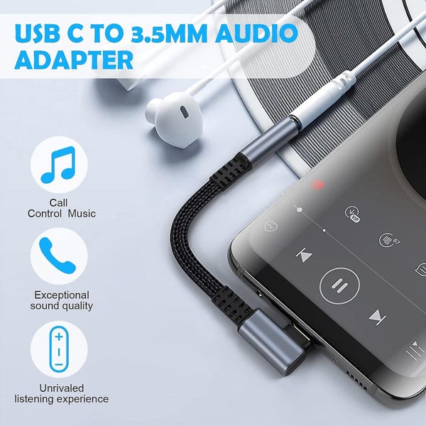 Usb C To 3.5mm Jack Type C Headphone Adapter Aux Digital Audio Earphone Adap Carousel 2