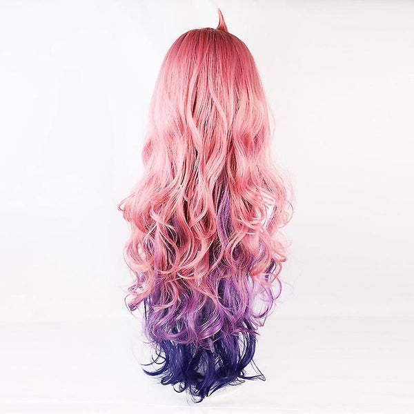 Pink Evolution Blue Purple Lolita Long Curly Hairpin Horsetail Cosplay Wig Carousel 5
