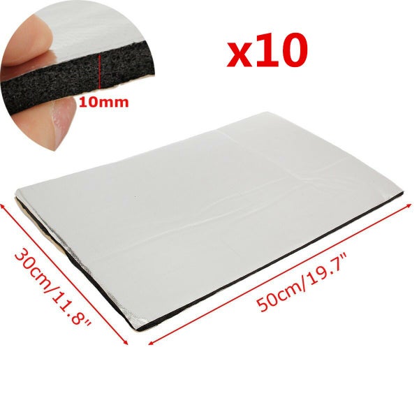 10x 50x30CM Car Heat Insulation Deadening Sound Foam Deadener Carousel 2