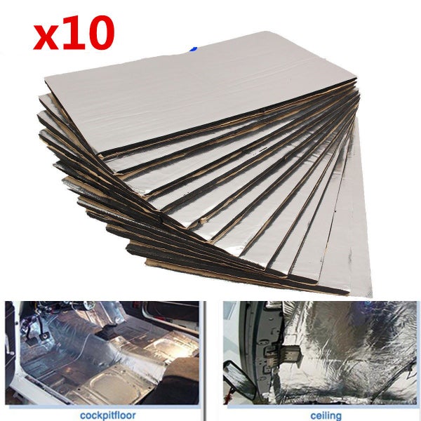10x 50x30CM Car Heat Insulation Deadening Sound Foam Deadener Carousel 1
