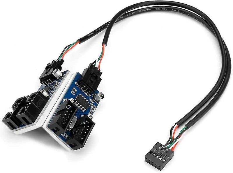 Motherboard Usb 2.0 9 Pin Header 1 To 4 Extension Hub Splitter Adapter Mb Us Carousel 1