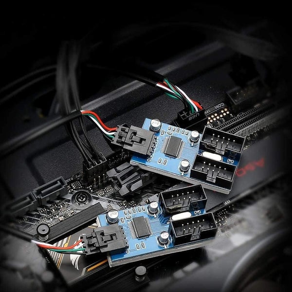 Motherboard Usb 2.0 9 Pin Header 1 To 4 Extension Hub Splitter Adapter Mb Us Carousel 2