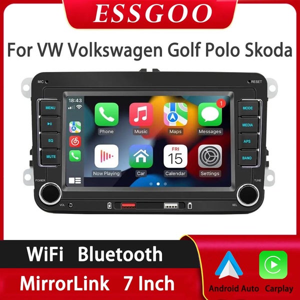 ESSGOO 2 Din Car Radio GPS Android Auto Carplay For 7" VW / Volkswagen Skoda Carousel 2