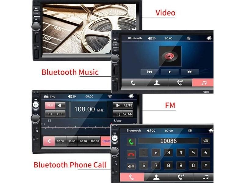 SINOVCLE Car Radio 2 Din Stereo 7" HD Touch Screen Autoradio Multimedia Player Carousel 2