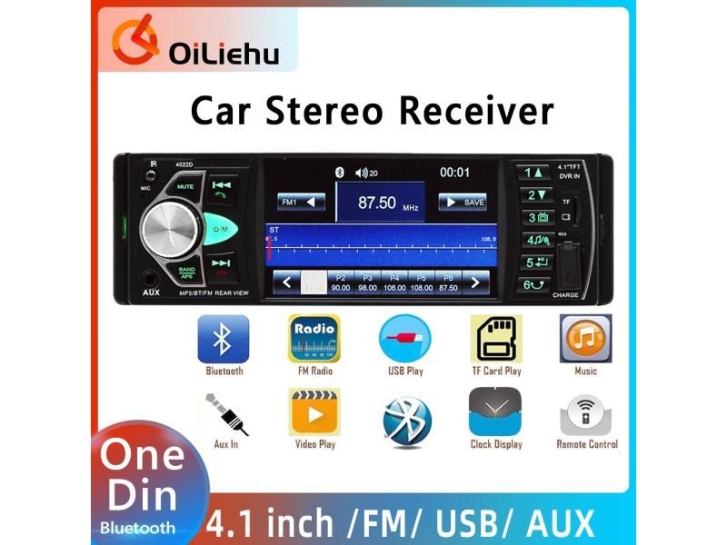 OiLiehu 1 Din Car Radio Touch Screen 4.1 Inch Auto Audio Car Stereo MP5 Carousel 2