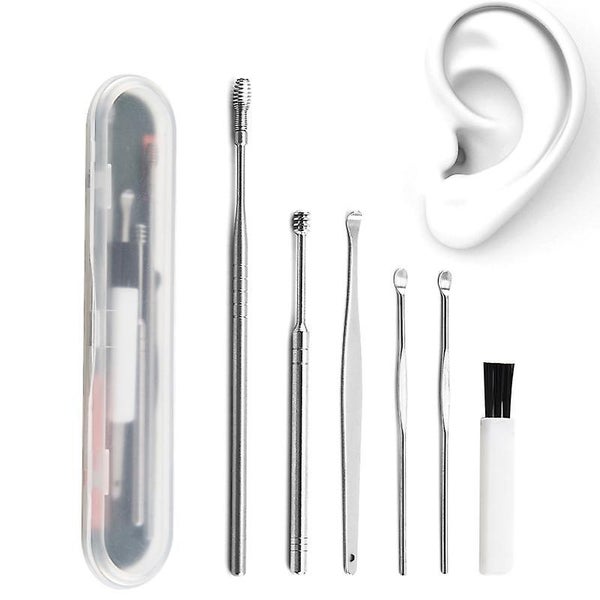 6 Pcs Ear Cleaner Stainless Steel Ear Spoon Ear Cleaner Kit Ear Curette Kit Carousel 1