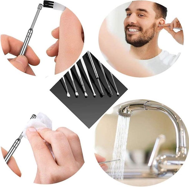 6 Pcs Ear Cleaner Stainless Steel Ear Spoon Ear Cleaner Kit Ear Curette Kit Carousel 3