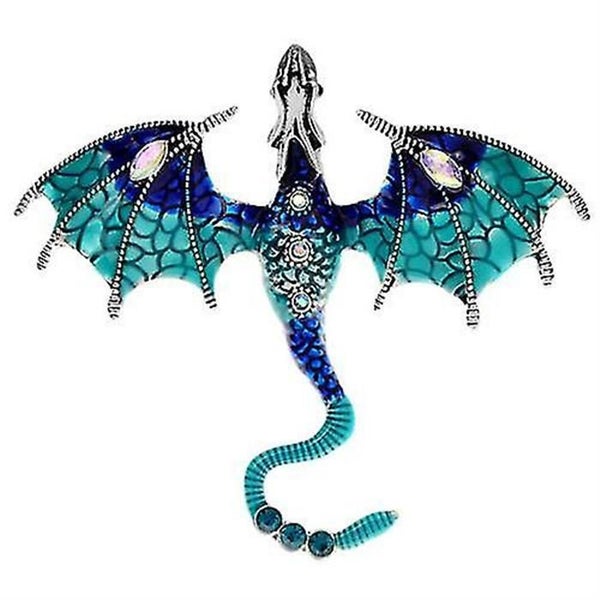 Realistic Enamel Dragon Brooch Painted Oil Enamel Dragon Breast Carousel 1