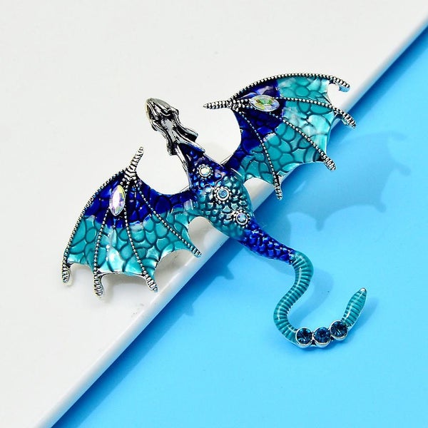 Realistic Enamel Dragon Brooch Painted Oil Enamel Dragon Breast Carousel 2
