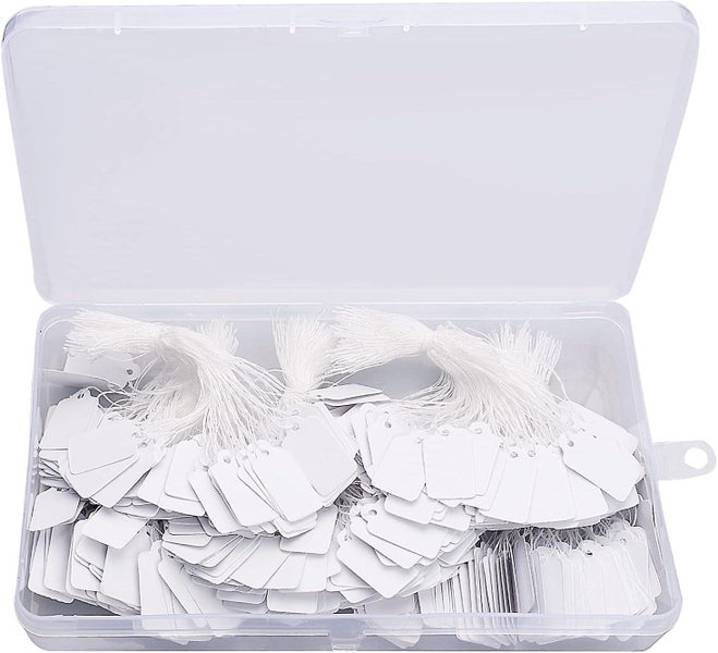 500pcs Jewelry Price Tags Price Tags White Tags With String 23x14mm Carousel 2
