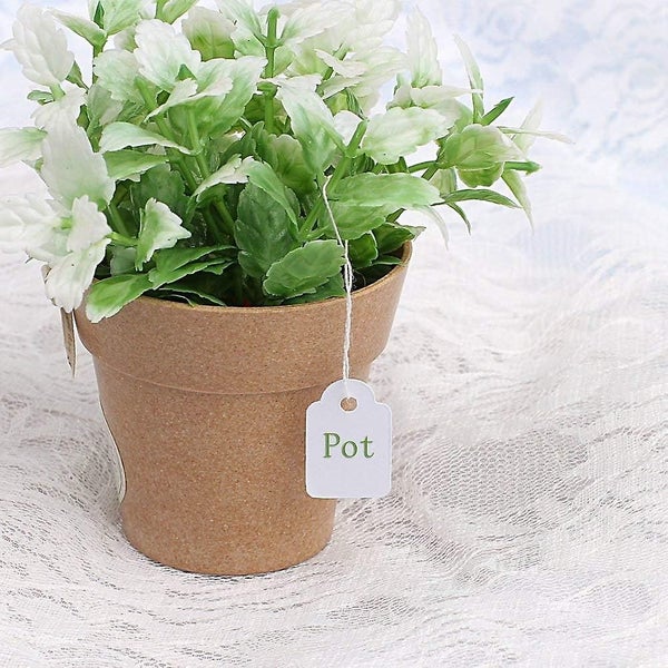 500pcs Jewelry Price Tags Price Tags White Tags With String 23x14mm Carousel 5