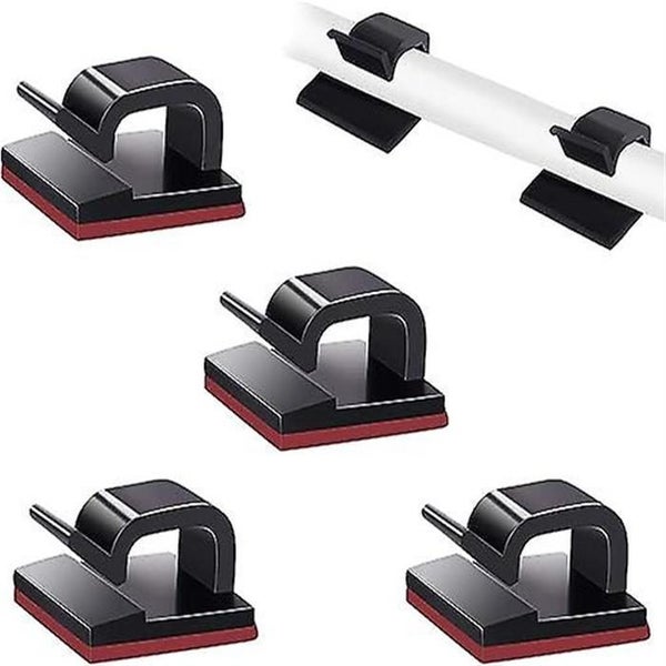 50 Pack Self Adhesive Cable Management Clips For Tv Pc Laptop Office Home Carousel 1