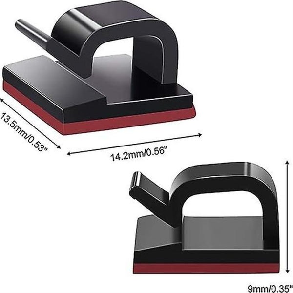 50 Pack Self Adhesive Cable Management Clips For Tv Pc Laptop Office Home Carousel 2