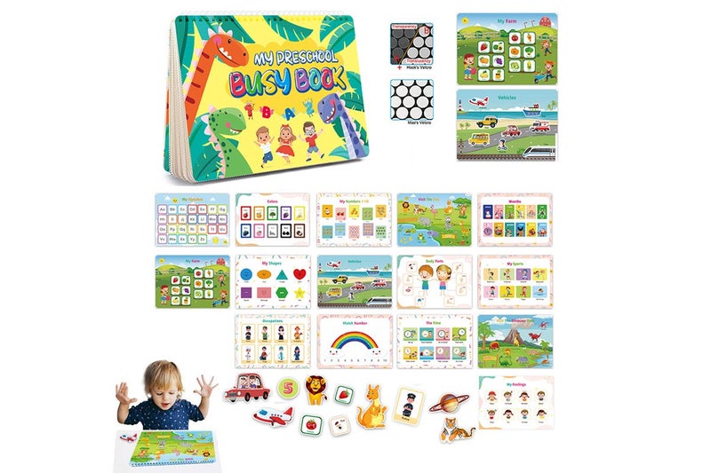 Preschool Montessori Toys Activity Binder Busy Board Toddlers Early Educational Carousel 1