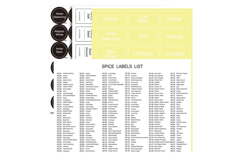744pcs Spice Jar Label Set DIY Seasoning Storage Jar Labels Stickers Carousel 2