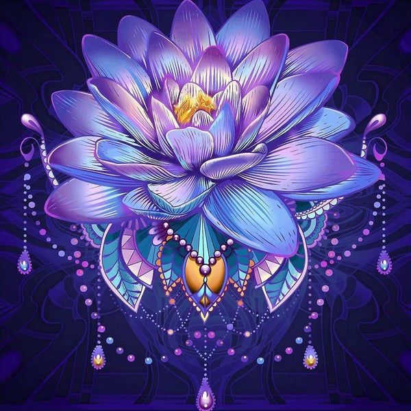 Blue Flower Diamond Art Kits For Adults 5d Full Drills Diamond Painting Kits Carousel 1