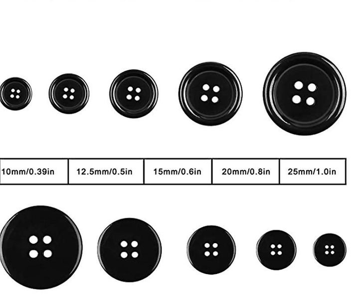 100pcs White Round Resin Button Sewing Buttons Sewing Buttons With 4 Eyes For Carousel 5