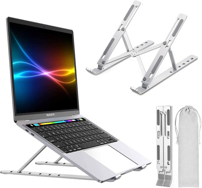 Folding Laptop Stand - Adjustable Aluminum Alloy Stand for Desk/Travel Carousel 1
