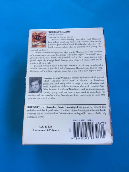 Carl Hiaasen: Tourist Season (AudioBook Cassette) Carousel 2