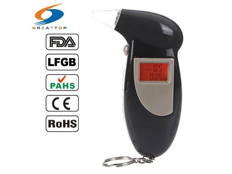 Factory Outlets 10 Mouthpiece Digital LCD Key Chain Alcohol Tester Breath Carousel 1