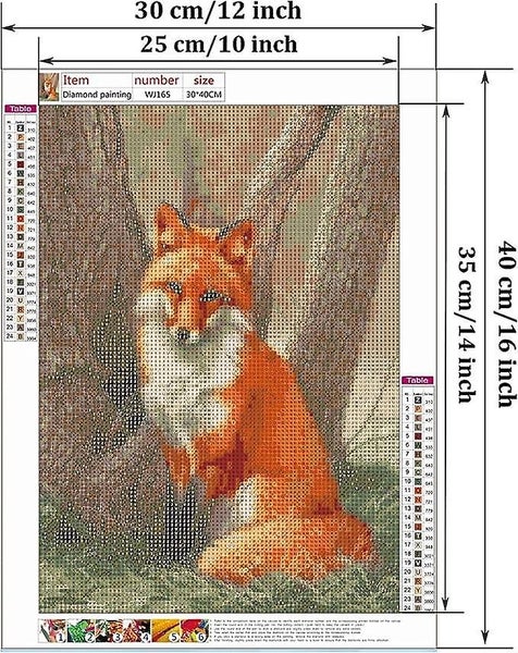 Diy 5d Diamond Paint Kit Adult Kids Full Drill fox 3040cm Diamond Art Kit Carousel 5