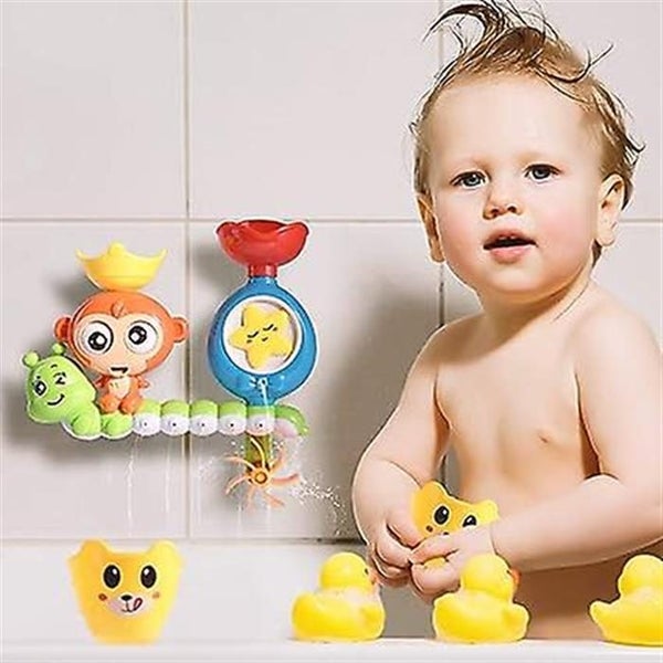 Monkey Suction Cup Bath Toy Tub Toys Waterfall Water Station With One Stackab Carousel 5