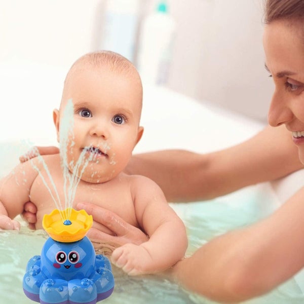 Octopus Bath Toy blue Floating Toy Octopus Toy With Water Spray For Babies Carousel 5