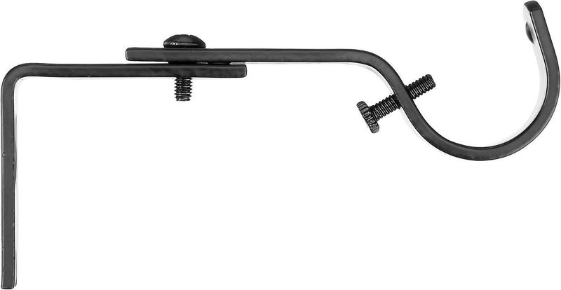 Adjustable Curtain Rod Wall Bracket Set Of 2 Black Carousel 2
