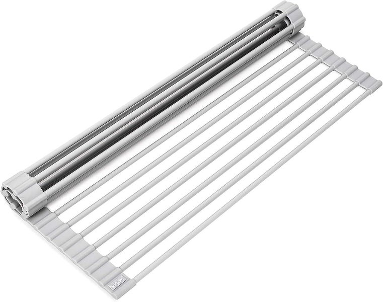 Over The Sink Multipurpose Roll-up Dish Drying Rack warm Gray 17.5 X 13.1 Carousel 1