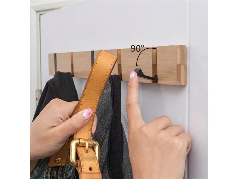 Wall Clothes Hooks Solid Wood Wall Hooks Towel Coat Clothe Racks Hook Shelf Carousel 1