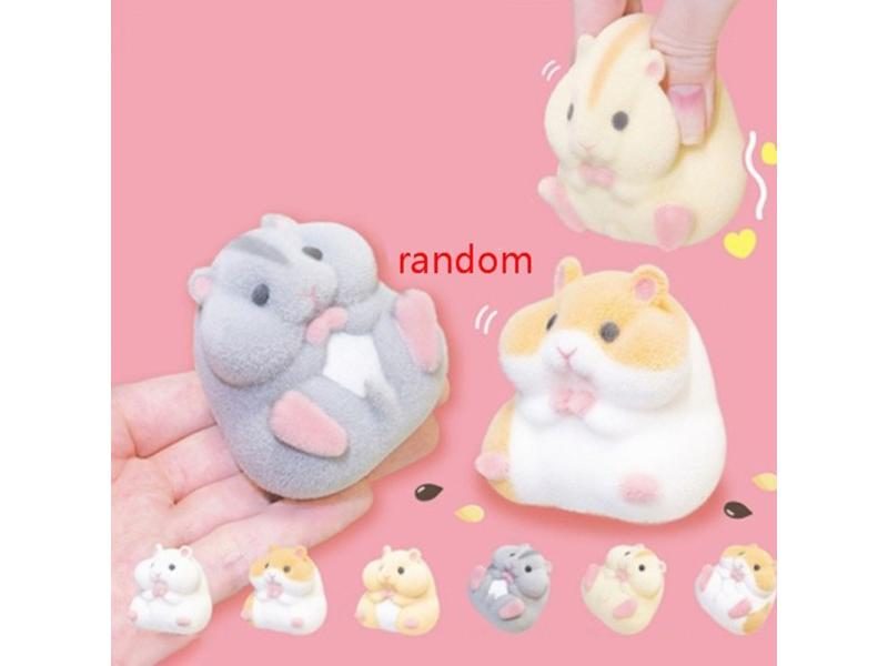Cute Hamster Flocking Plush Doll Gashapon Toys For Children Carousel 2