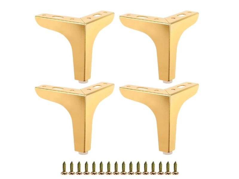 4Pcs Iron Furniture Legs Replacement Home DIY Table/Sofa Bed Feet With Carousel 1