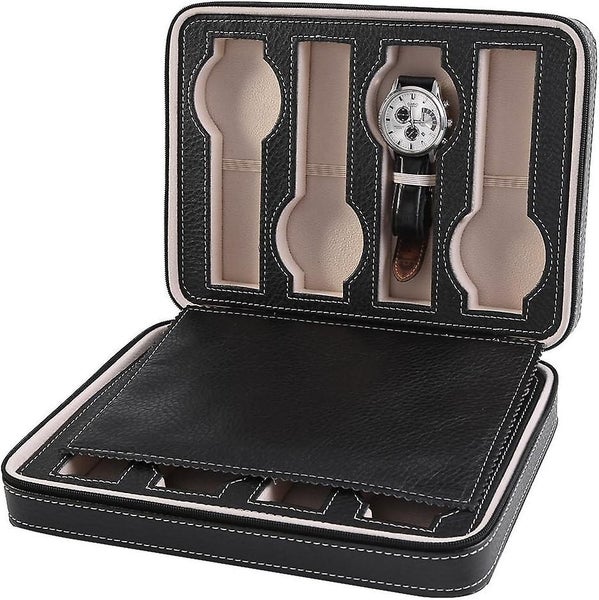 Watch Boxes Watch Box Storage Box For 8 Watches Display/box/storage Box black Carousel 1